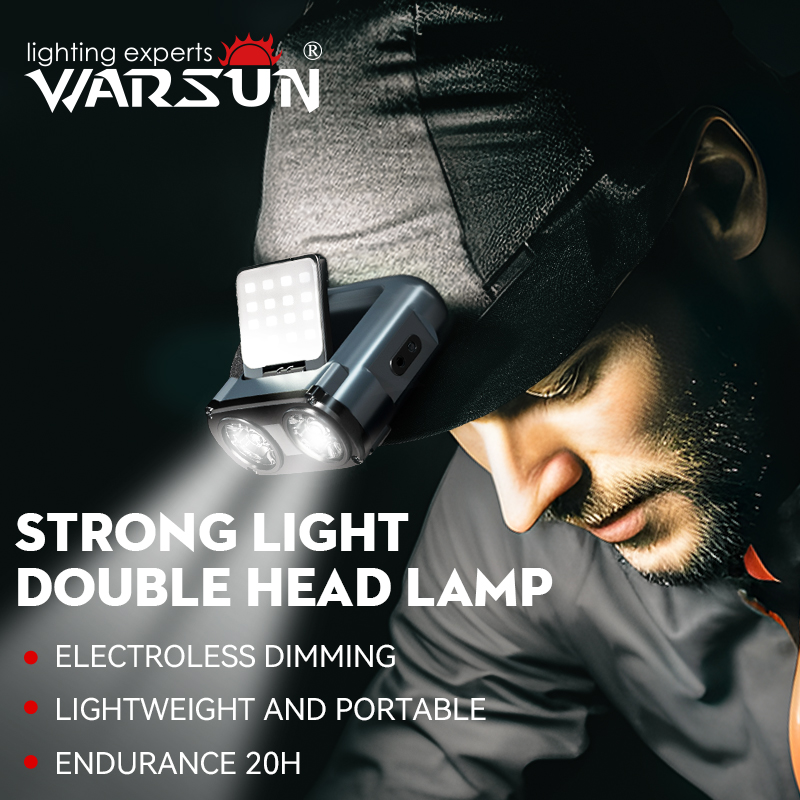 Owl Headlamp Type-C Rechargeable LED Headlight, Portable Rotating Hunting Fishing Light for Bikes