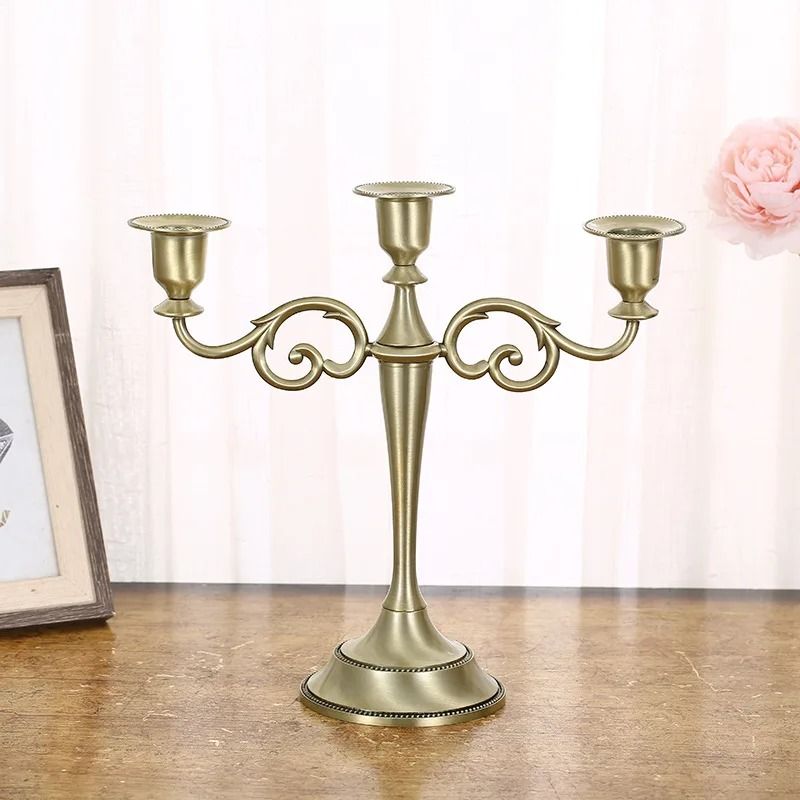 Retro 3-Arm Metal Candelabra