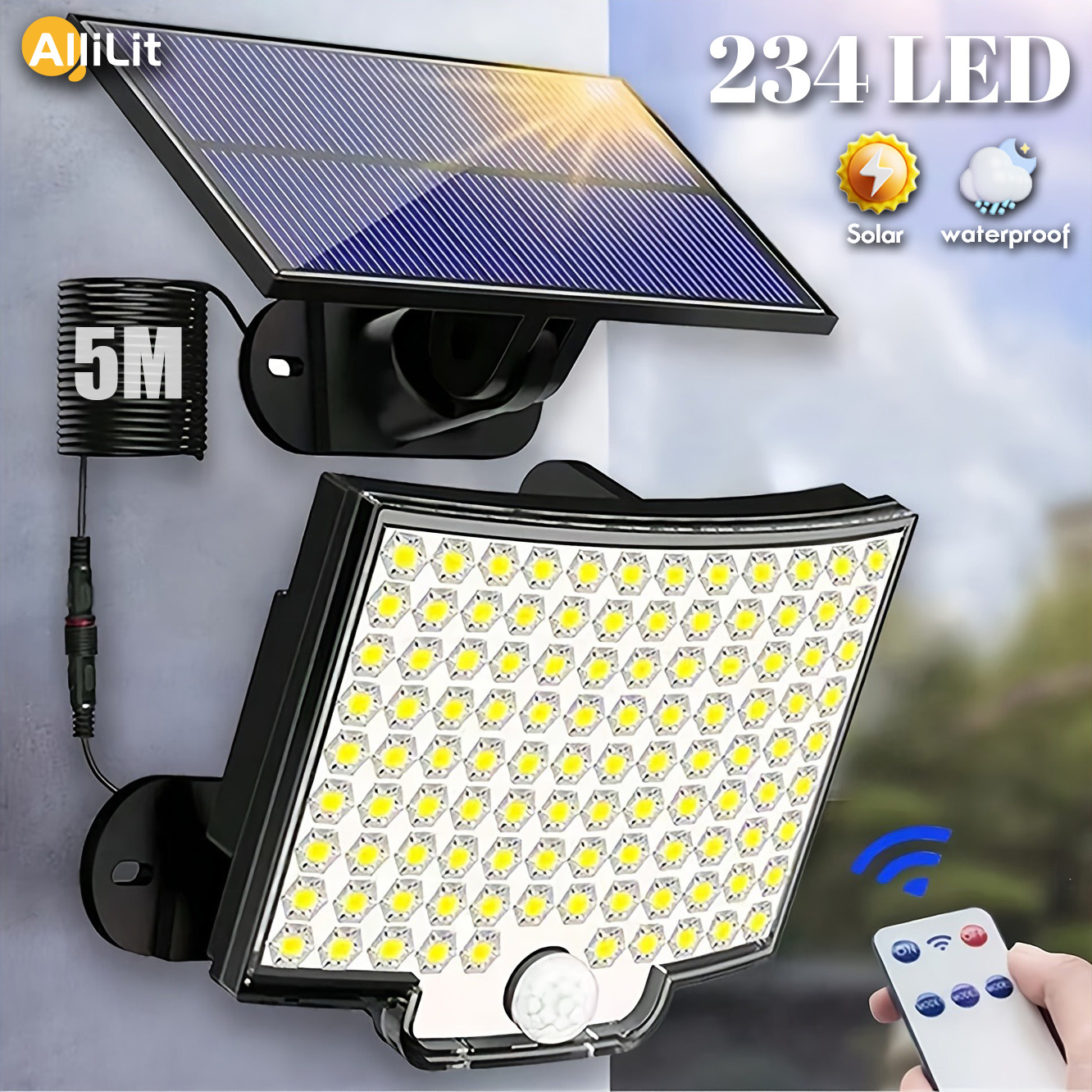 Solar Motion Sensor LED Security Light LED Waterproof Outdoor Flood Light
