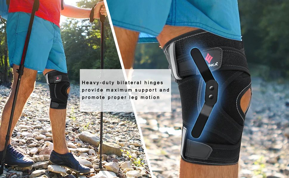 Hinged Knee Brace with Side Stabilizers