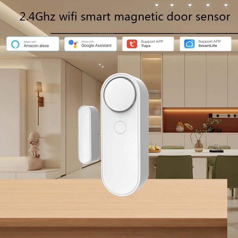 Tuya WiFi Door & Window Sensor Smart Home Security Alarm with Siren