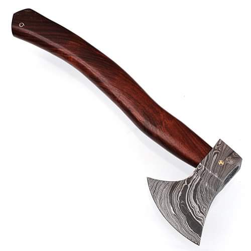 hunting axe, viking axe, with rose wood,wedding gifts for him, anniversary gifts for her, gifts for him, camping axes