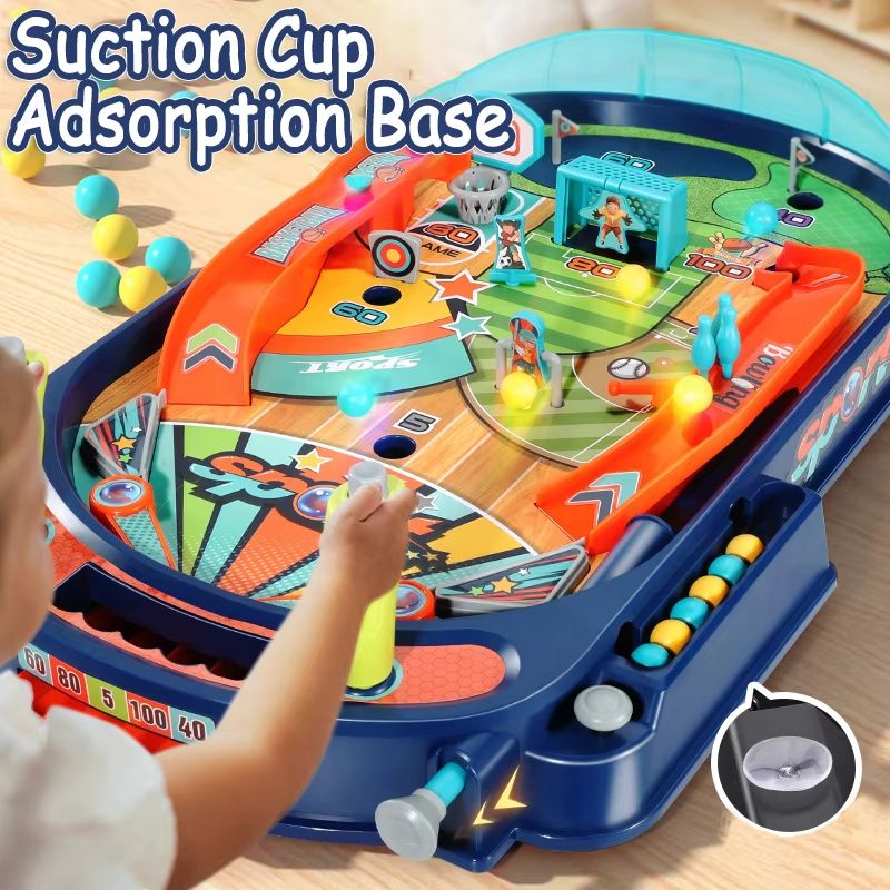 Children's Pinball Marble Table Game with Catapult – Hand-Eye Coordination Toy