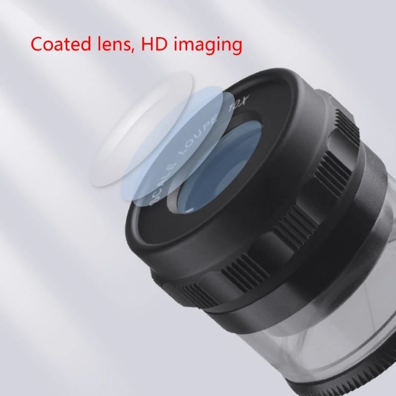 10X Handheld Magnifying Loupe with Scale