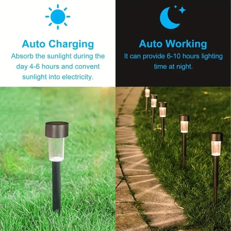 Solar Tube Pathway Lights Set