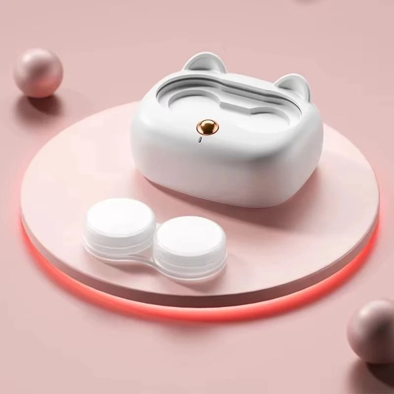 Portable Ultrasonic Contact Lens Cleaner with Removable Case
