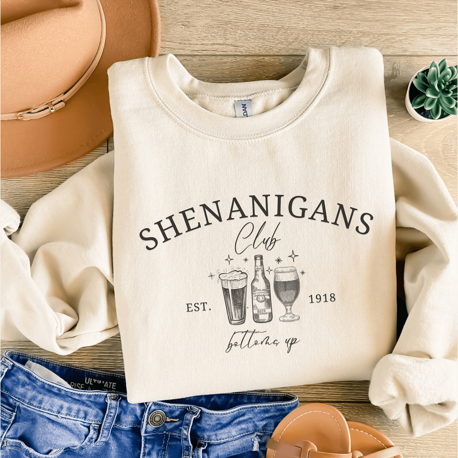 St. Patricks Day Sweatshirt Cute Lucky Shamrock Irish Teacher Crewneck