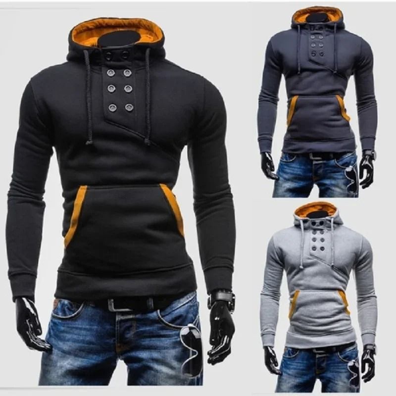Mens Autumn Zipper Hoodie Sweatshirt