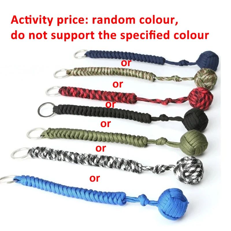 Monkey Fist Steel Ball Self Defense Keychain