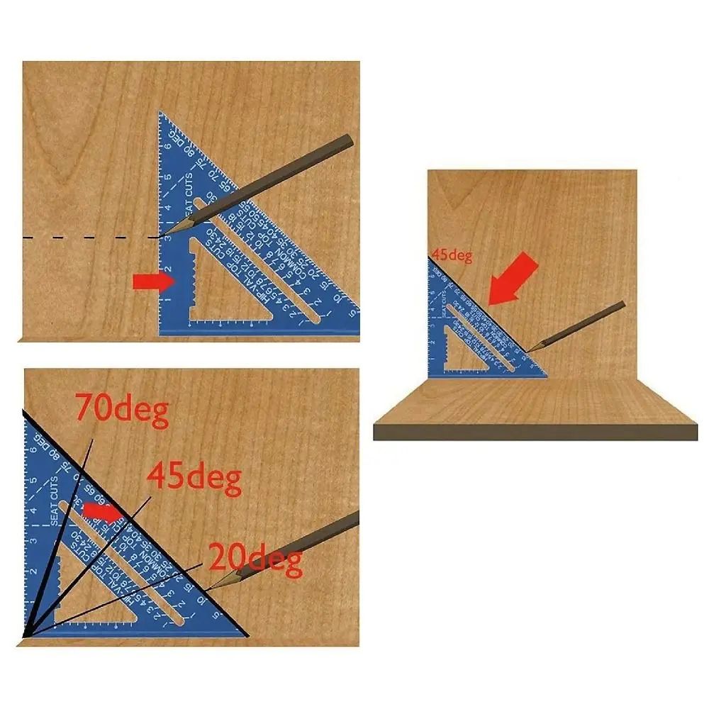 7 Inch Aluminium Alloy Triangle Ruler Speed Square