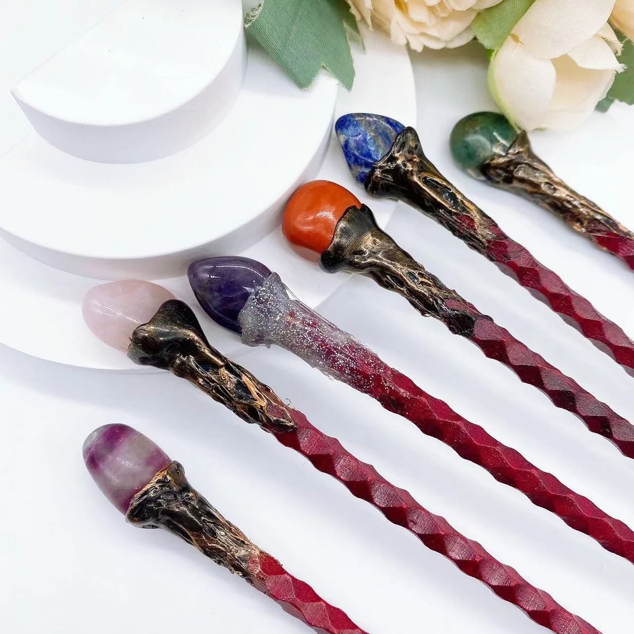 Architectural Healing Crystal Scepter Wand