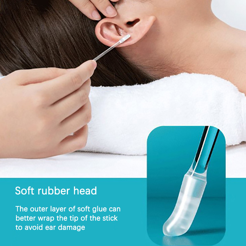 Sticky Ear Pick, Disposable Silicone EarWax Remover, Adult and Kids Ear Cleaner, Reusable Adhesive Earpick