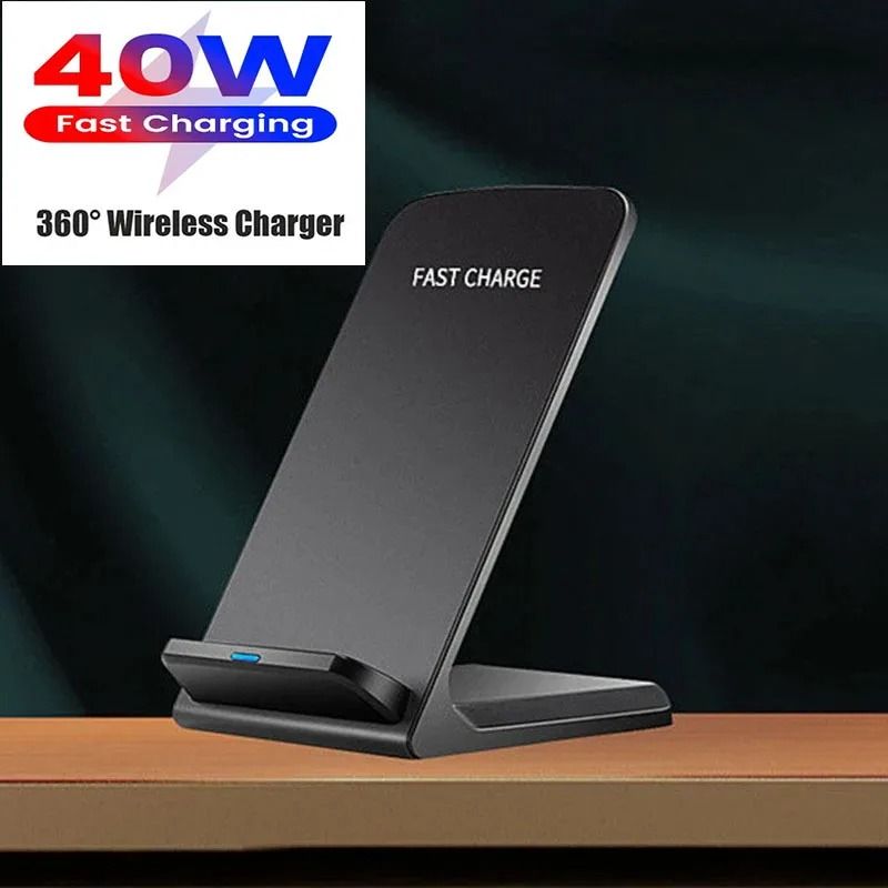 40W Fast Wireless Charging Stand for Samsung iPhone Xiaomi