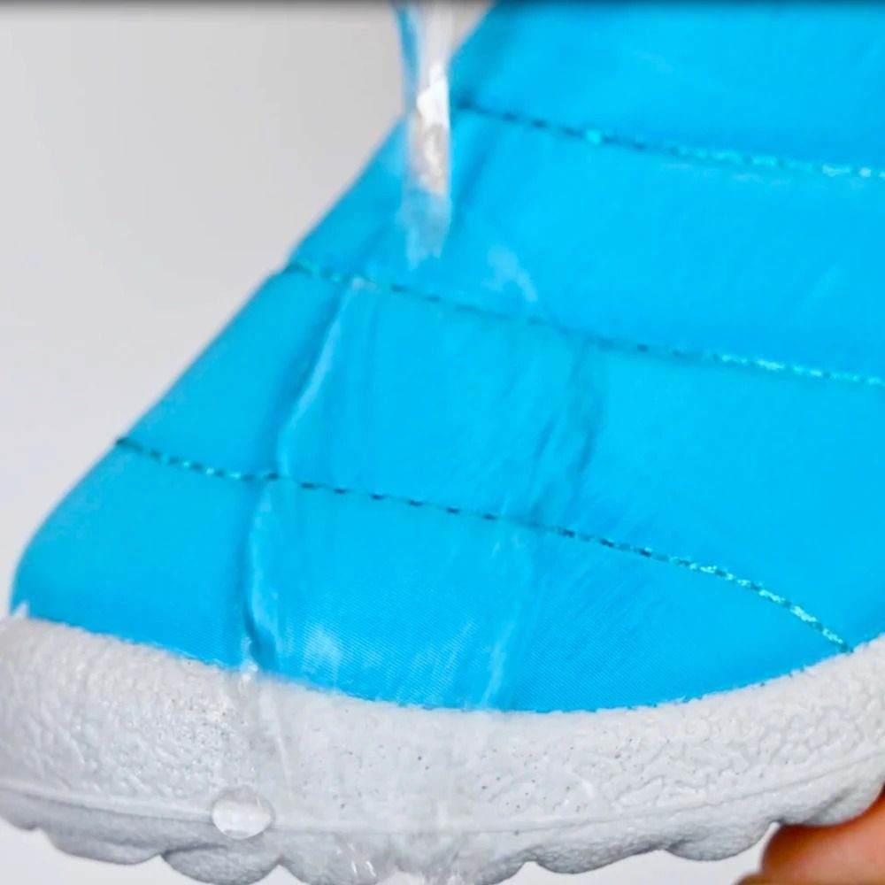 Waterproof Winter Children Snow Boots with Fur Lining Non-Slip Cotton Plush Warm Shoes for Girls and Boys