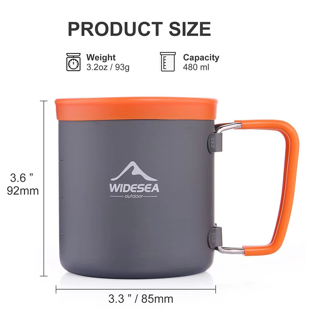 Widesea Lightweight Camping Aluminum Cup – Durable Outdoor Mug for Hiking, Trekking, and Travel Adventures