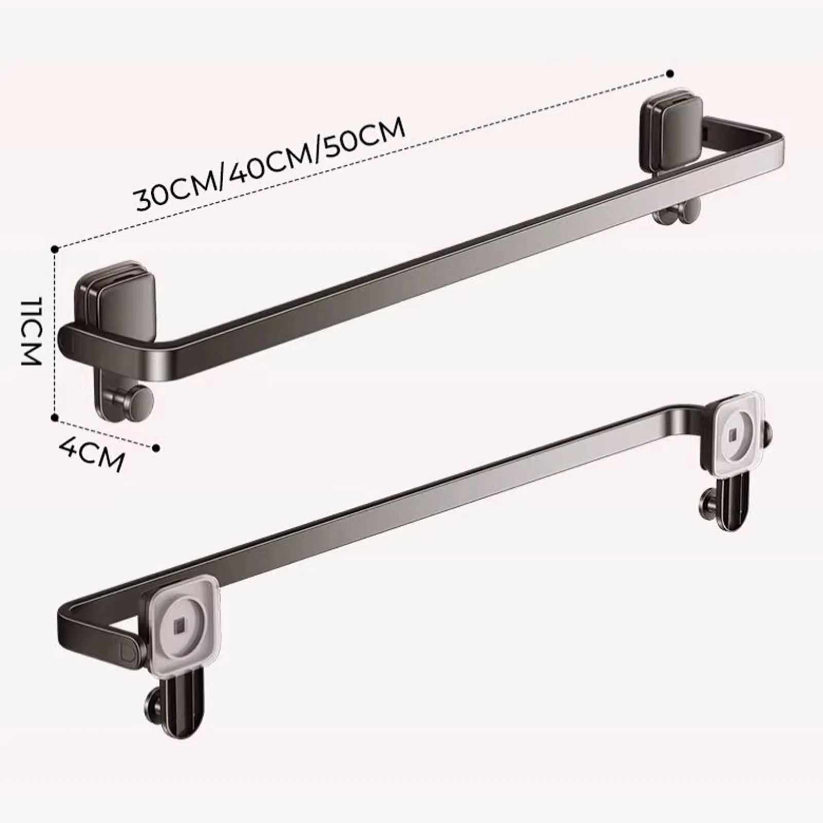 Suction Cup Folding Bathroom Towel Rack