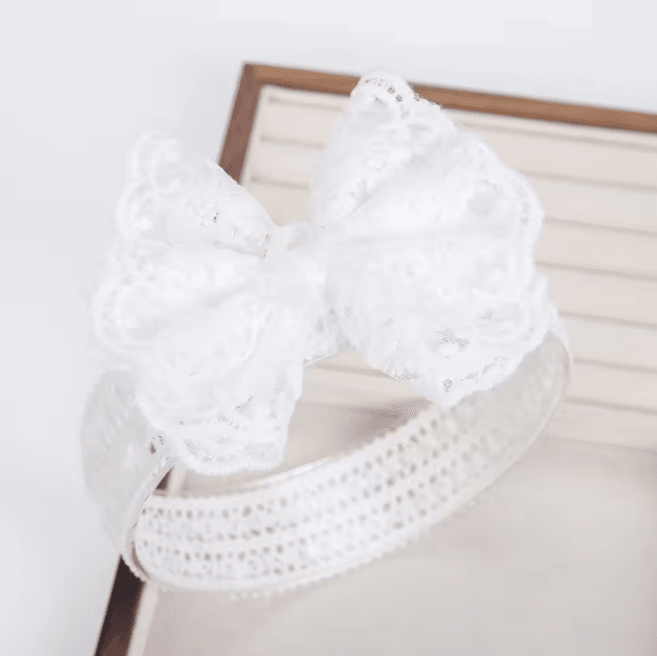Lace Pearl Baby Headband