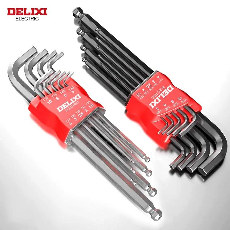 DELIXI Electric Allen Key Set Universal Hex Wrench Metric for Motorcycles and Bicycles
