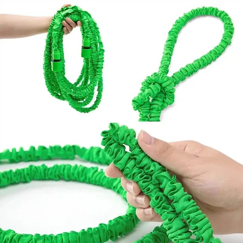 Expandable Garden Hose 25–200 ft w/ High-Pressure Spray Nozzle - Lightweight Magic Water Pipe for Car Wash & Watering