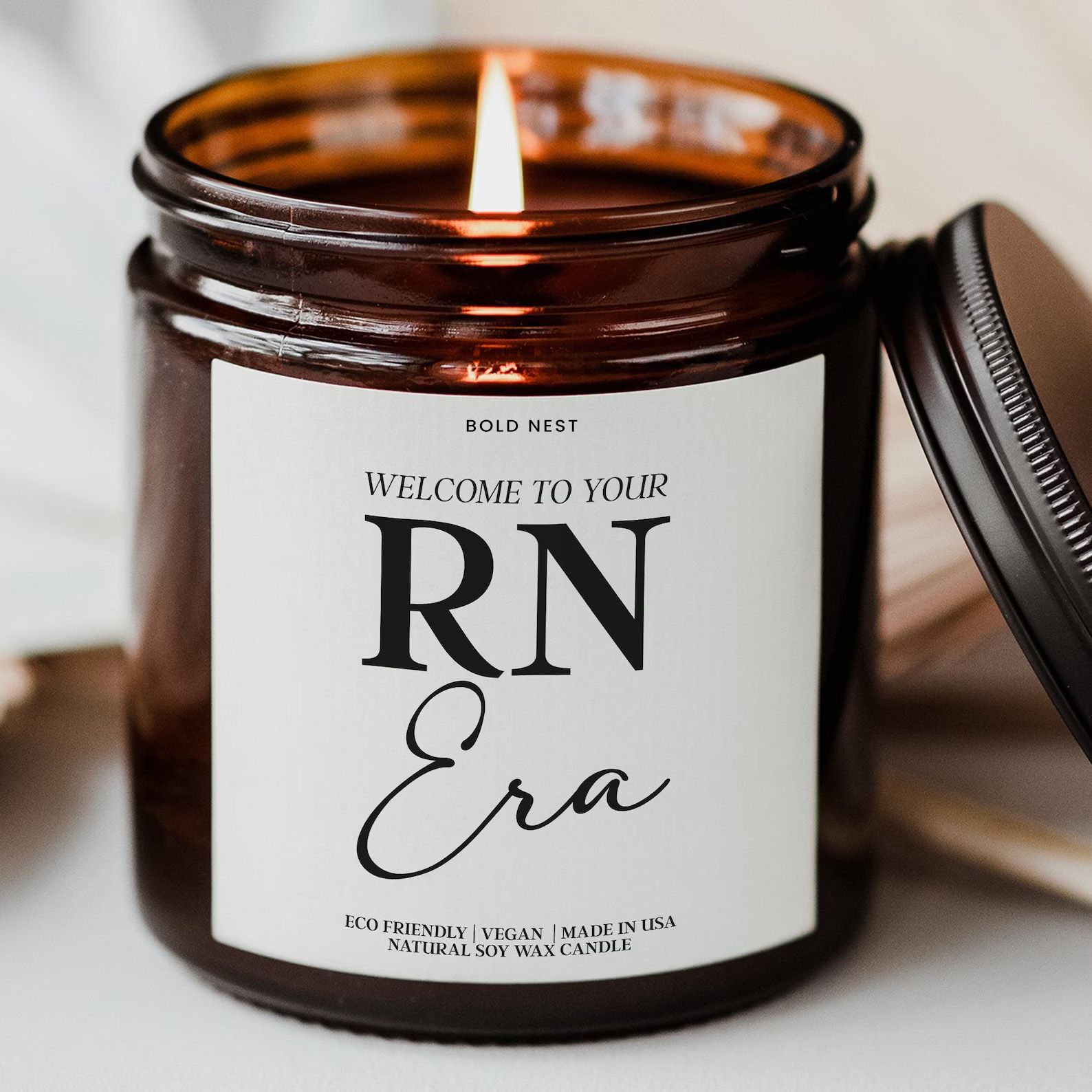 Registered Nurse Candle Gift Nurse Era RN Graduation & Appreciation Candle