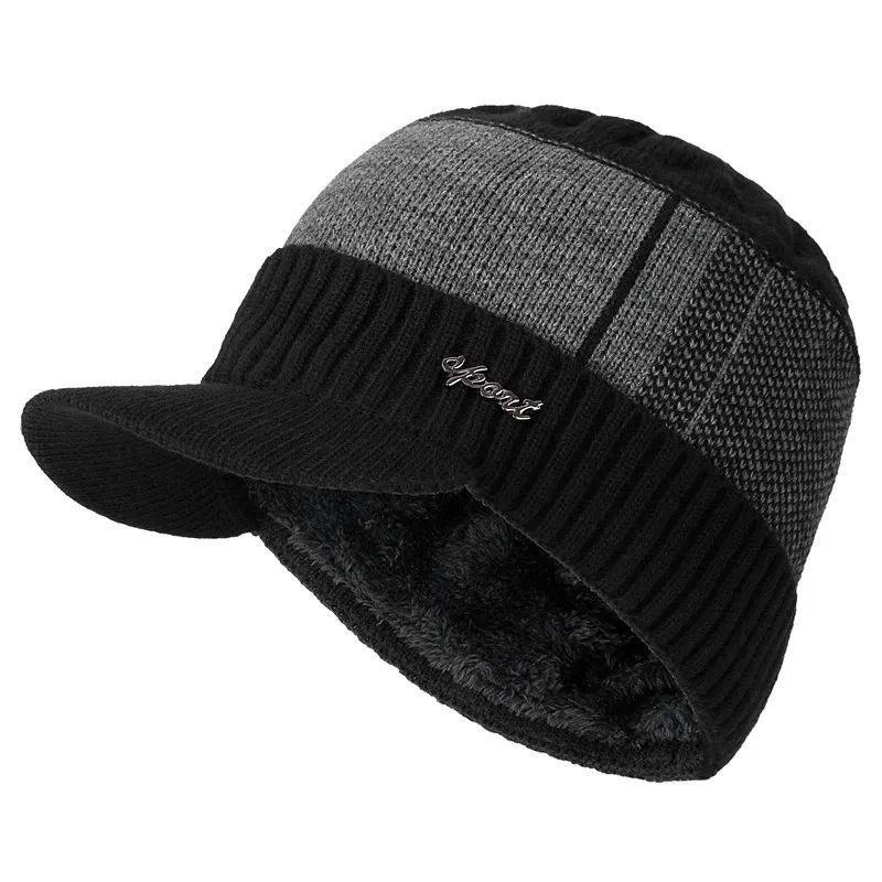 Fur Lined Winter Beanie Hat