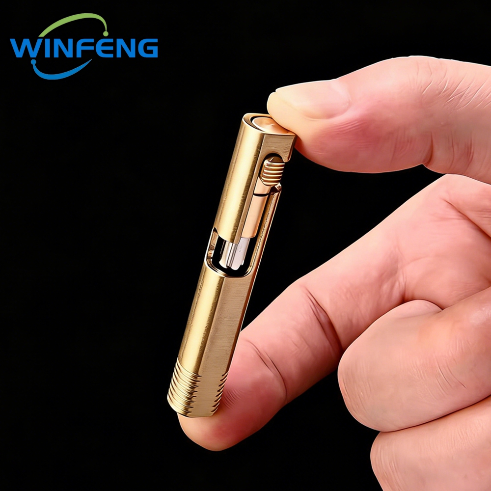 Premium Brass Bolt Action EDC Pocket Pen Mini Tactical Ballpoint Writing Tool