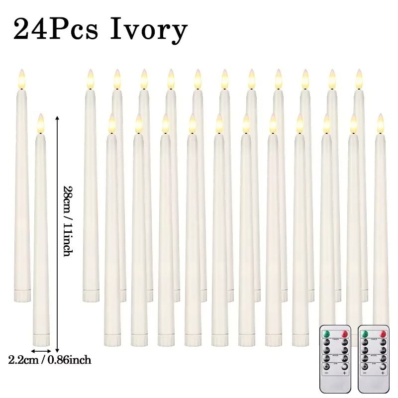 Flameless LED Taper Candles | Battery Operated Flickering Faux Candles
