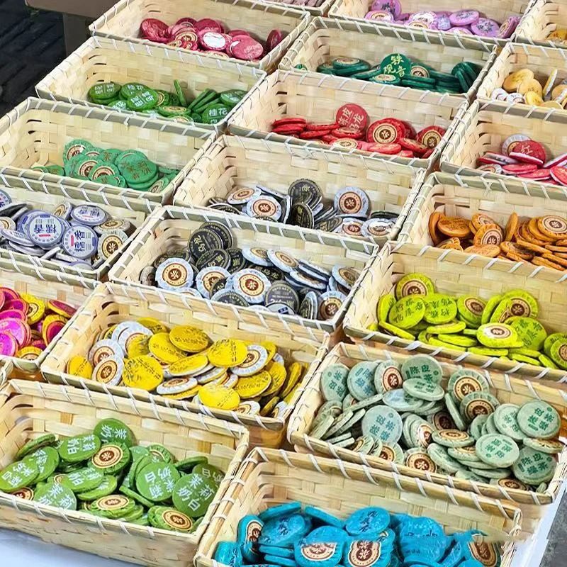 Handwoven Bamboo Pu Erh Tea Cake Storage Box Natural Aging Tea Organizer