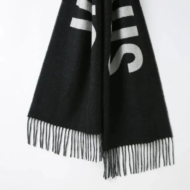 Luxury Cashmere Scarf Monogram Womens Winter Shawl