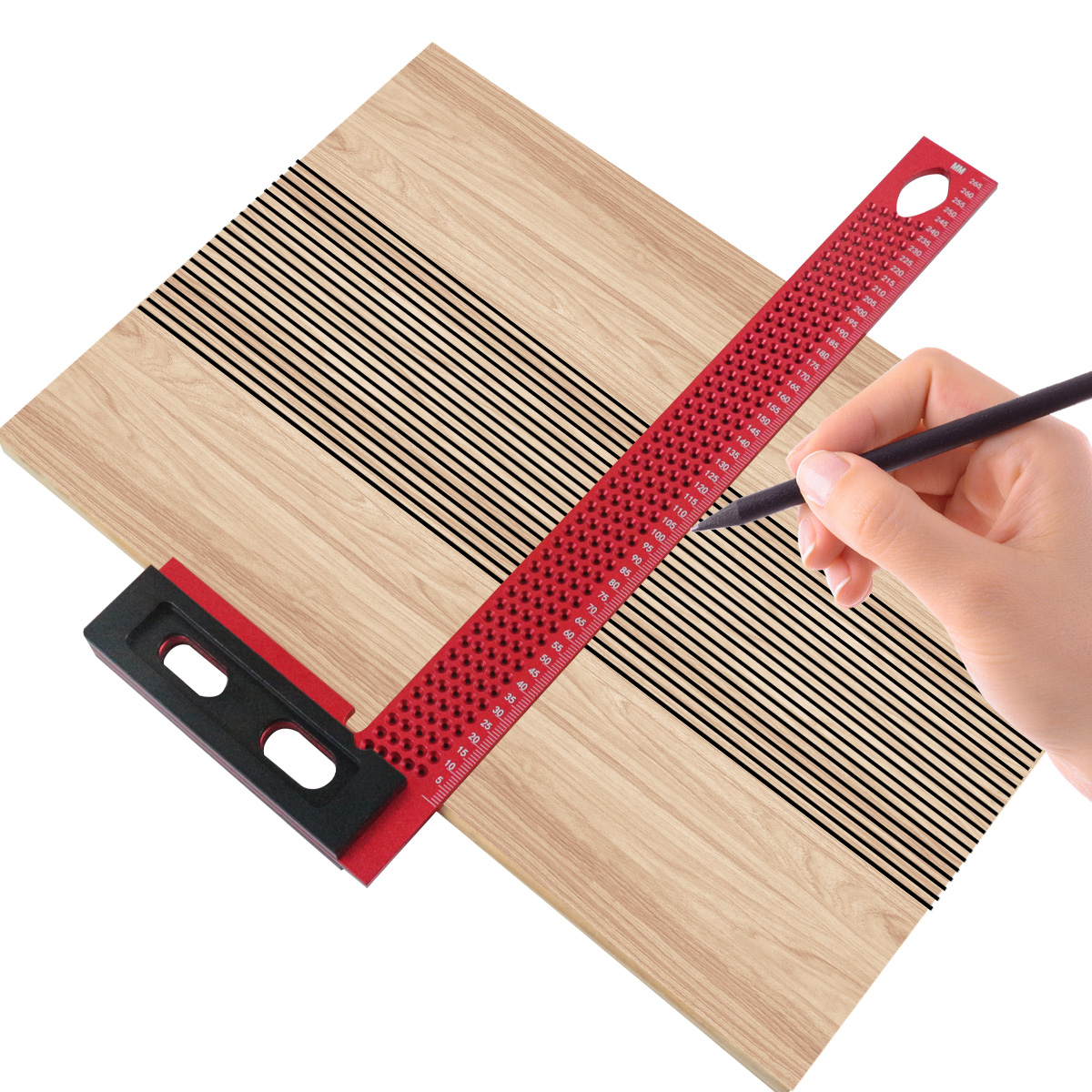 Precision Scriber and Aluminum Framing Mitre Square, Multi-Function Measuring Tool for Accurate Marking & Framing