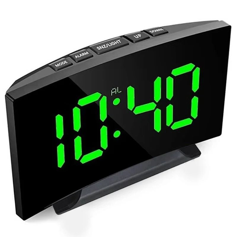 LED Digital Alarm Clock Large Display Bedside Clock with Temperature and Calendar