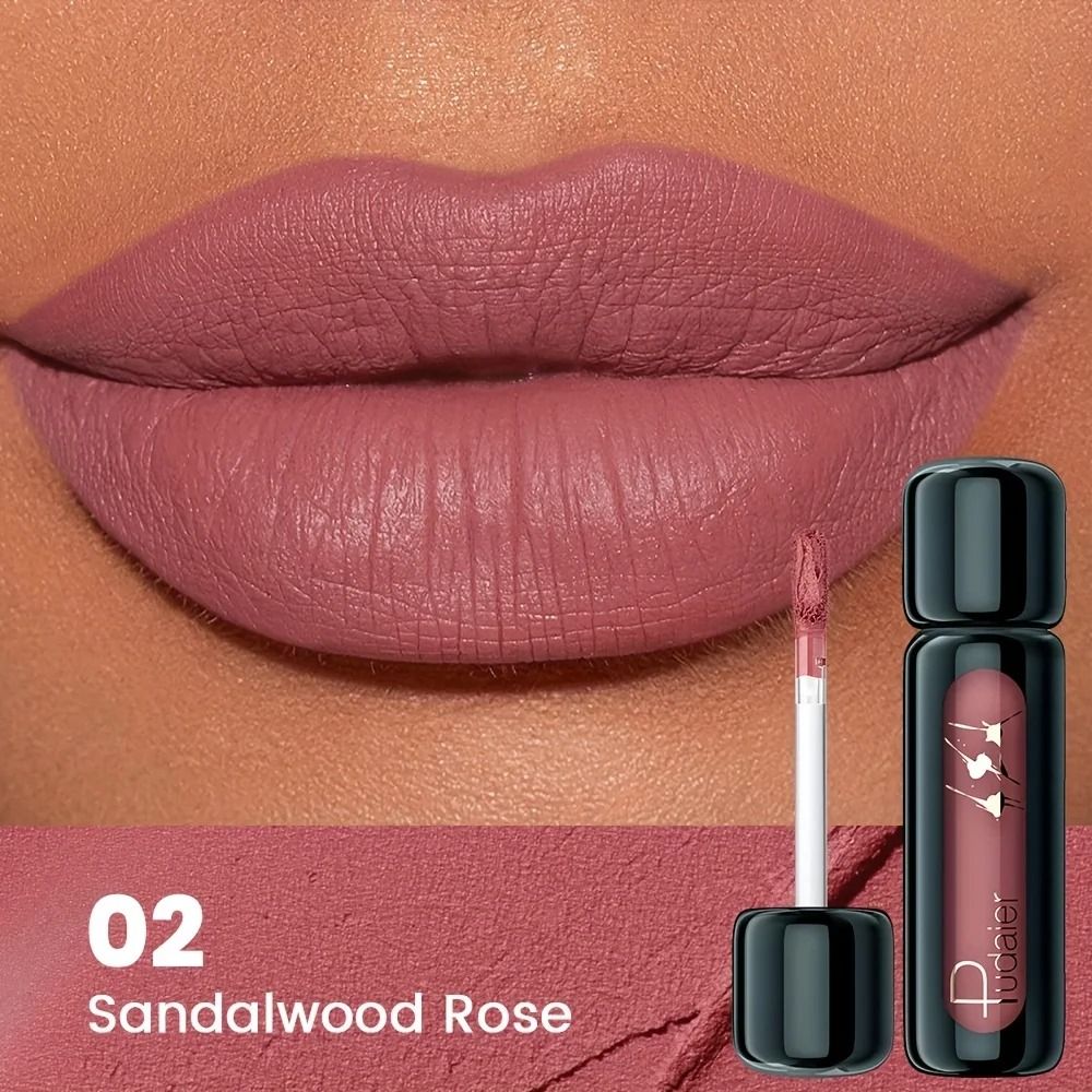 VelvetBloom Matte Velvet Lip Gloss High Pigment Liquid Lip Mud