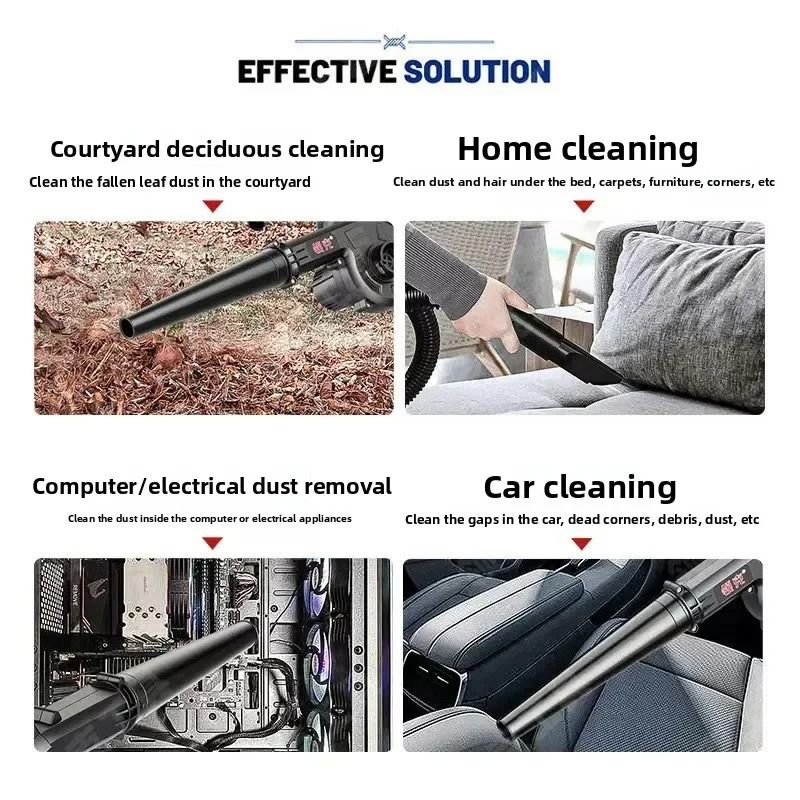 Powerful Rechargeable Lithium Battery Blower for Home & Auto Dust Removal