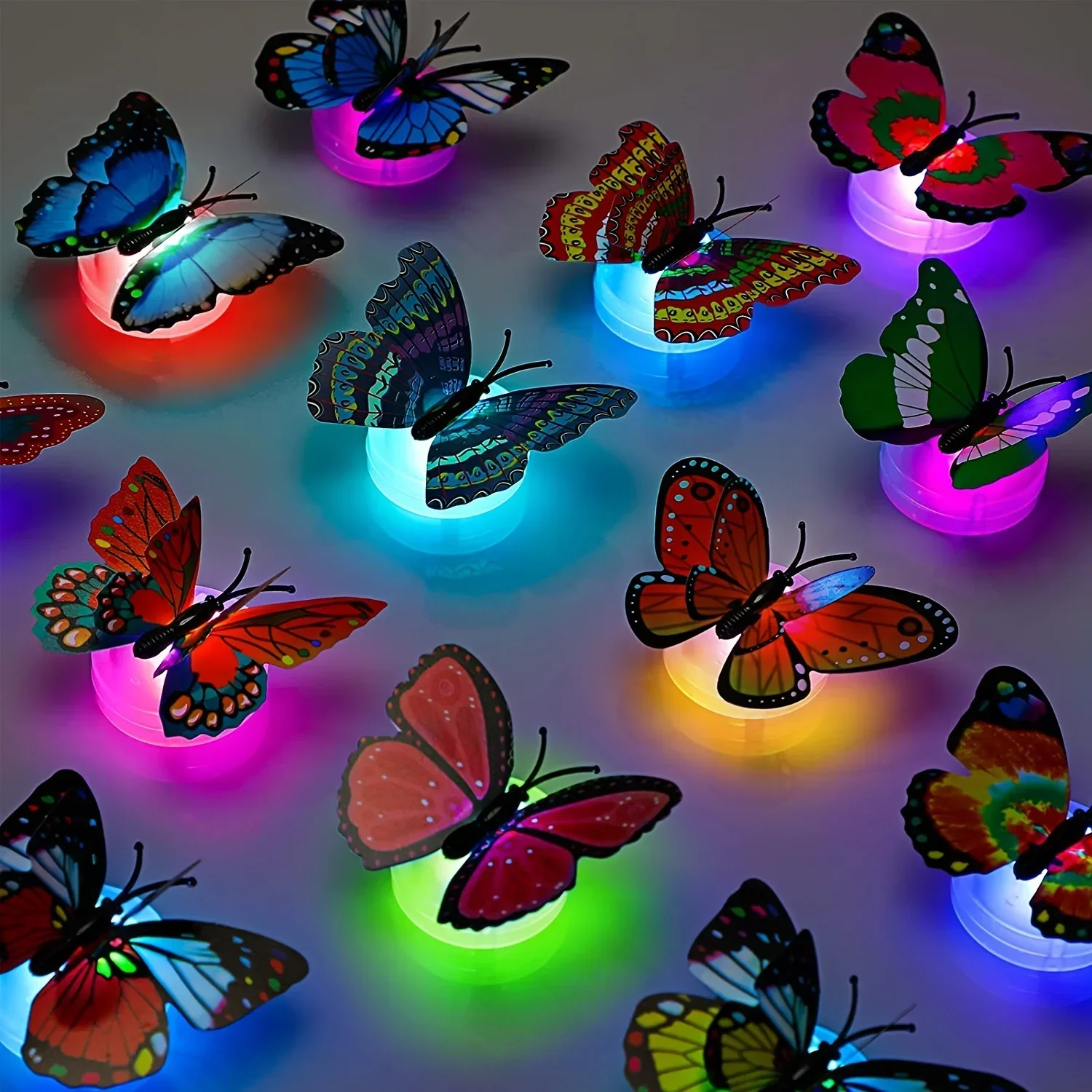 LED Butterfly Decoration Night Light Sticker for Garden, Backyard, Lawn, Party, and Festive Parties