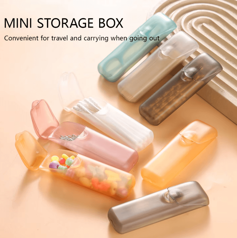 Mini Toothpick Holder Box with Lid, Mini Toothpick Storage Box and Portable Toothpick Case