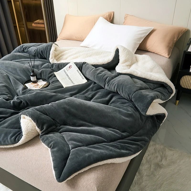 Super Soft Imitation Lambswool Blanket High Quality Milk Fleece Sofa Blanket