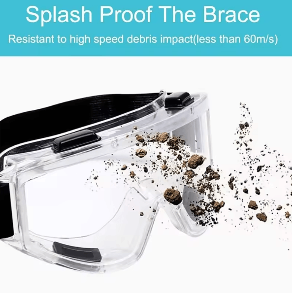 ClearShield Anti-Fog Safety Goggles Splash-Proof Dust-Proof Lab & Work Protective Eyewear Clear Lens