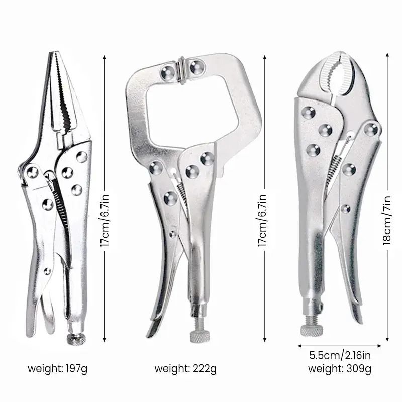AIRAJ 7 Inch Multifunctional Locking Pliers Carbon Steel Electrician Hand Tool