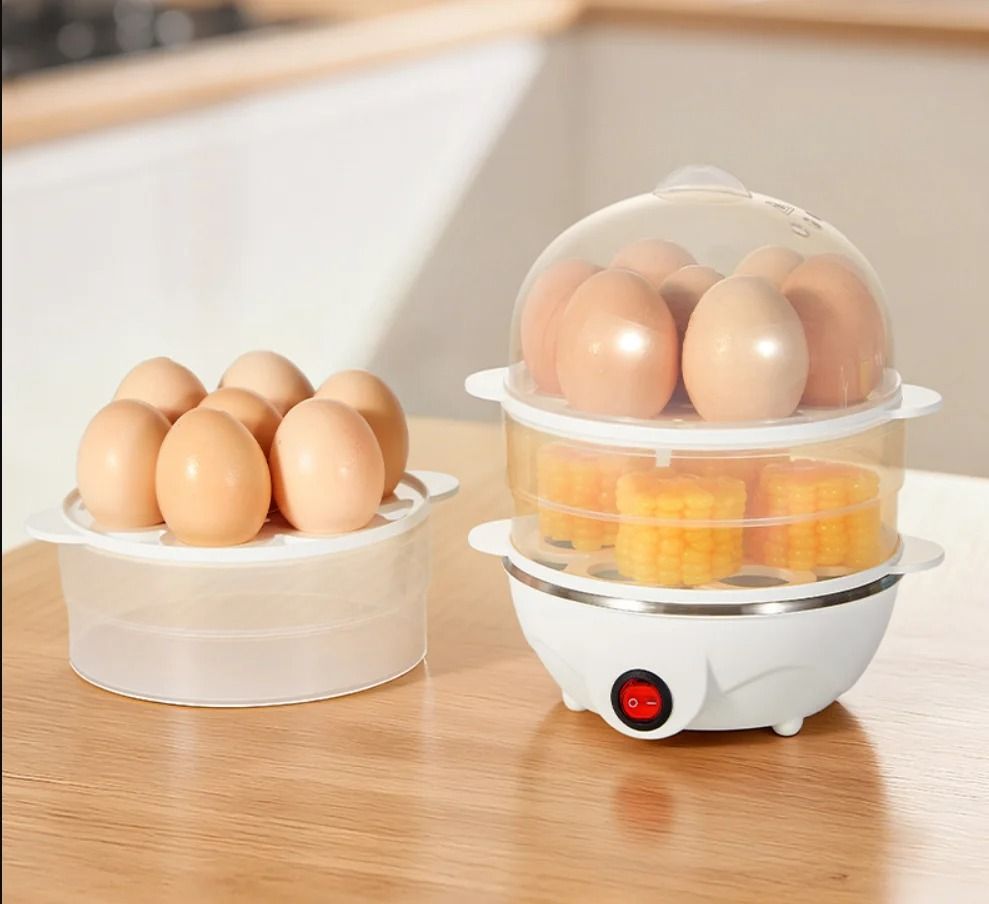 Double Layers Electric Egg Boiler and Multifunctional Breakfast Machine
