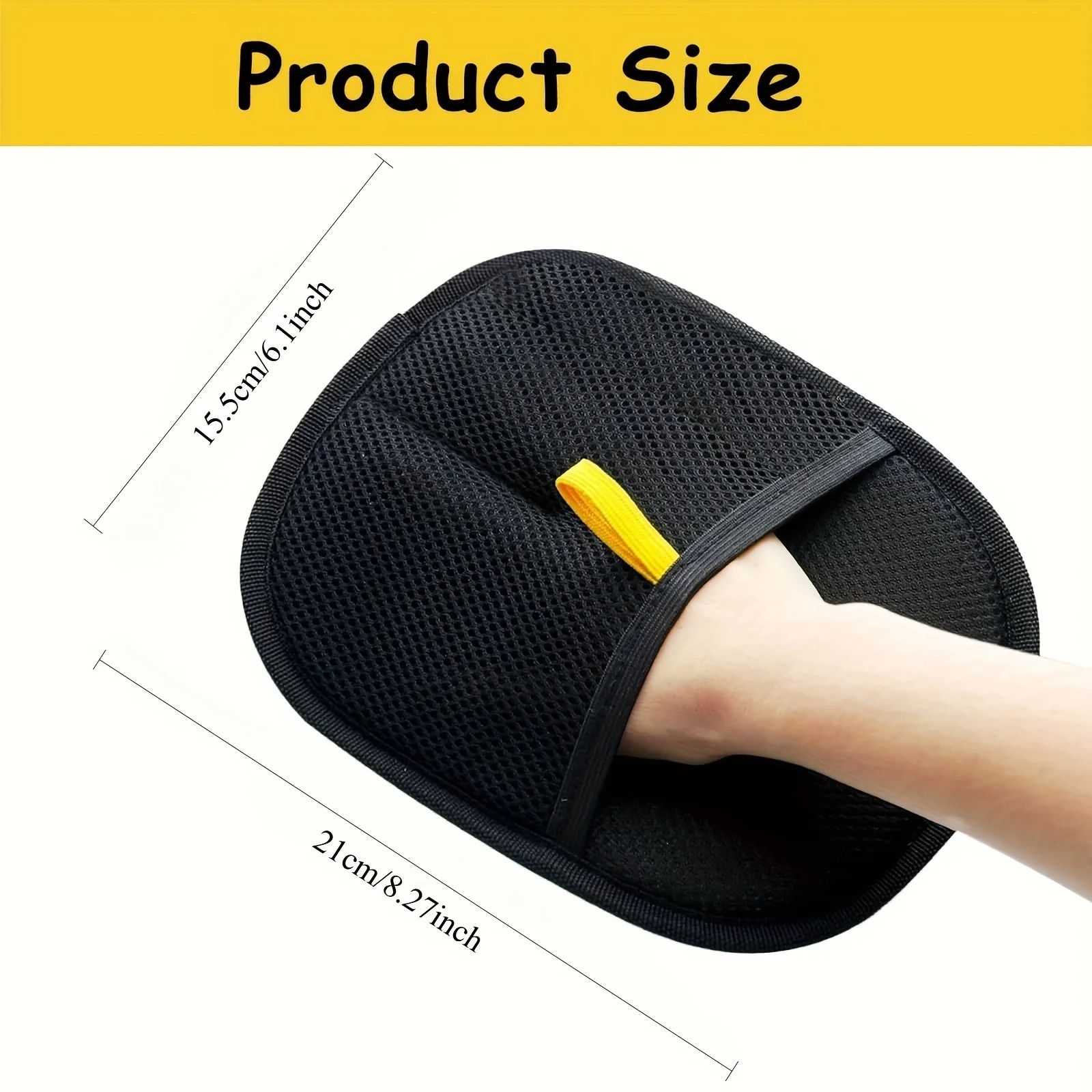 Pet Hair Remover Glove Double Sided Grooming Mitt for Furniture Car Seats and Clothing