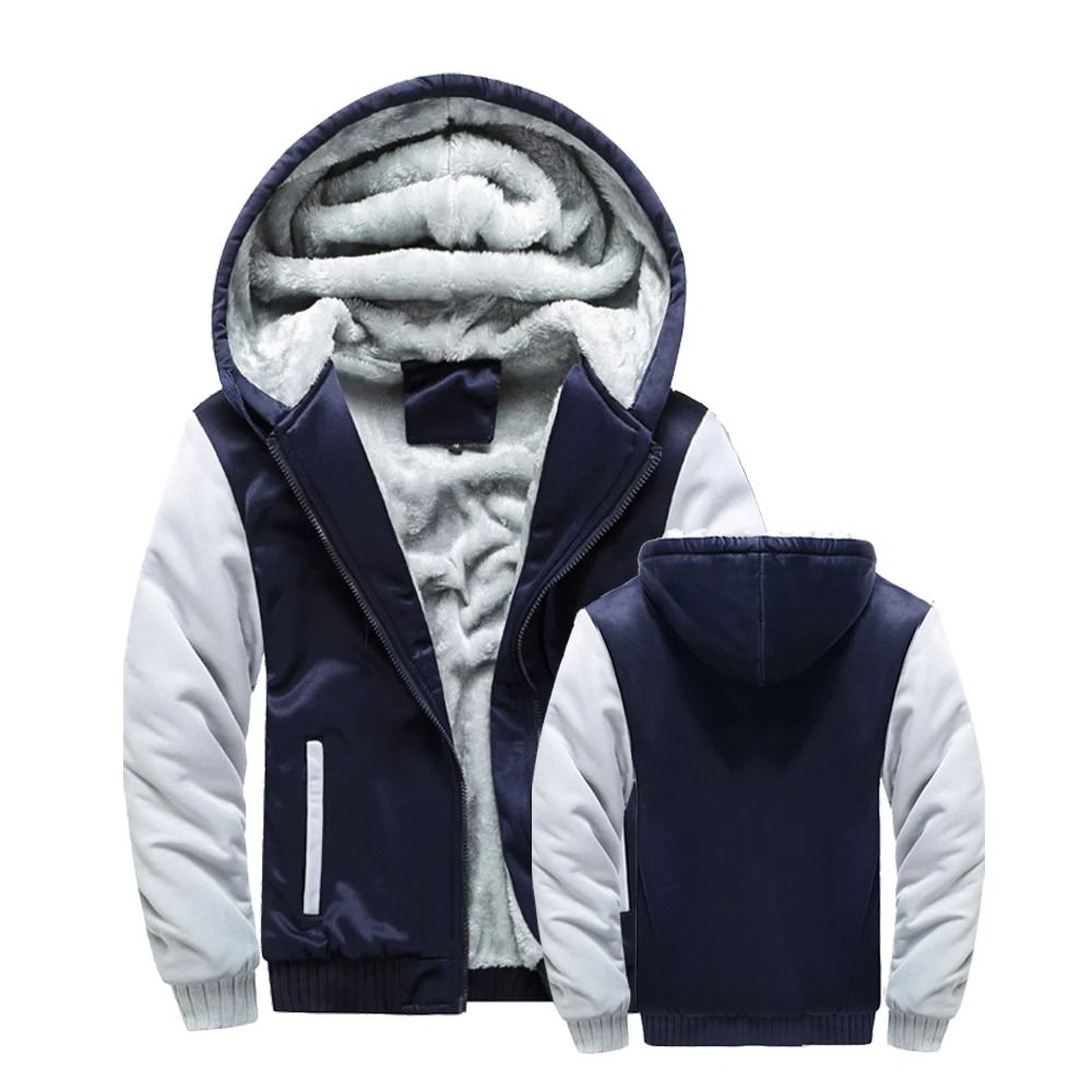 Mens Fleece Lined Hooded Winter Jacket