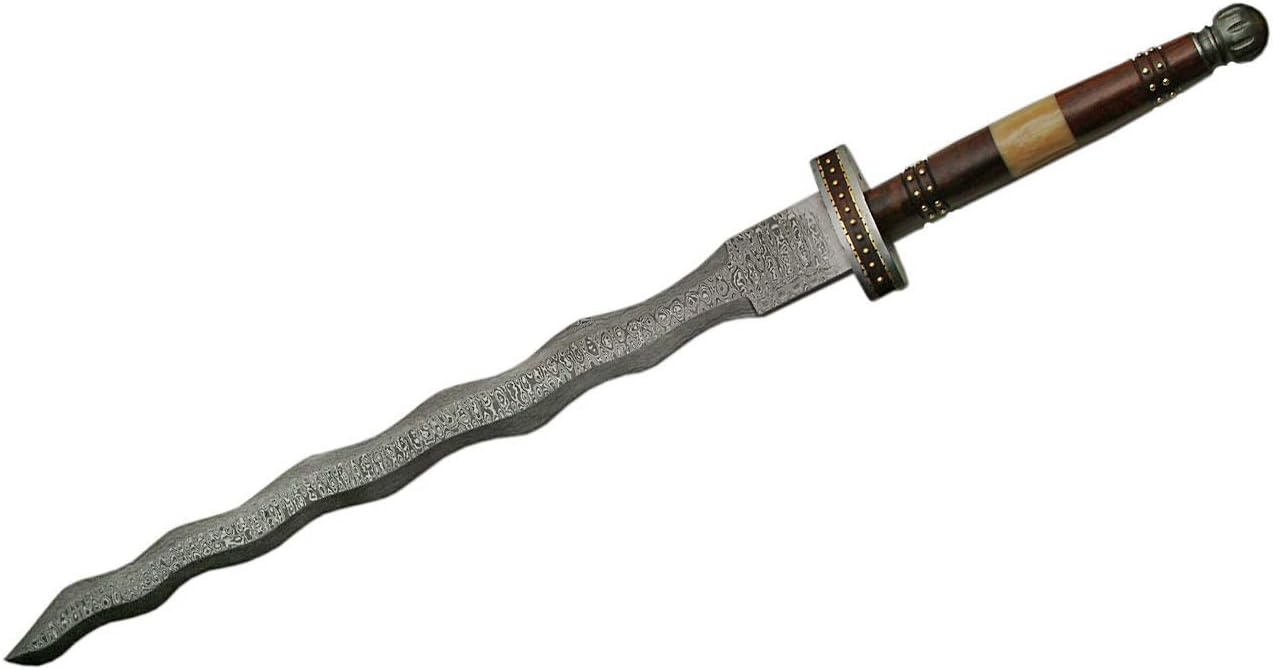 Custom Damascus Steel Sword Dagger Legendary Sword 34 Inches Long Sword Machete Hunting Sword