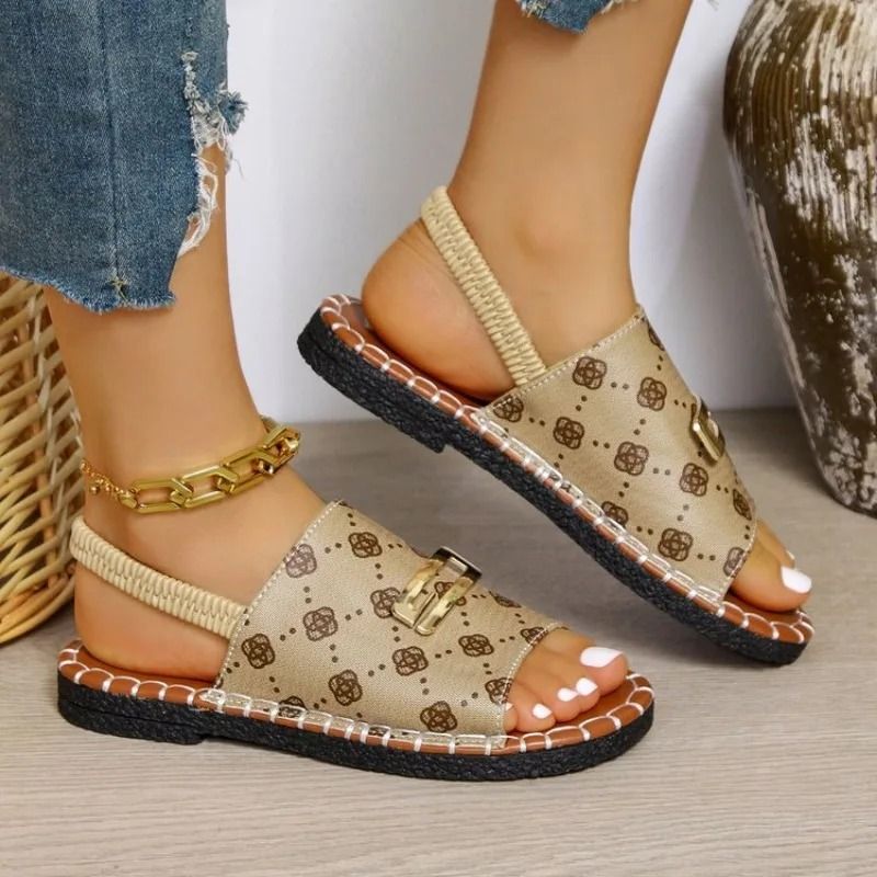 Womens Open Toe Flat Sandals for Summer Beach and Outdoor Casual Wear