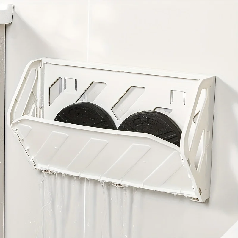 Wall-Mounted Shoe Rack, Multi-Layer Space Saver, Hidden Storage Shelf, Foldable Plastic Organizer, No-Drill Installation