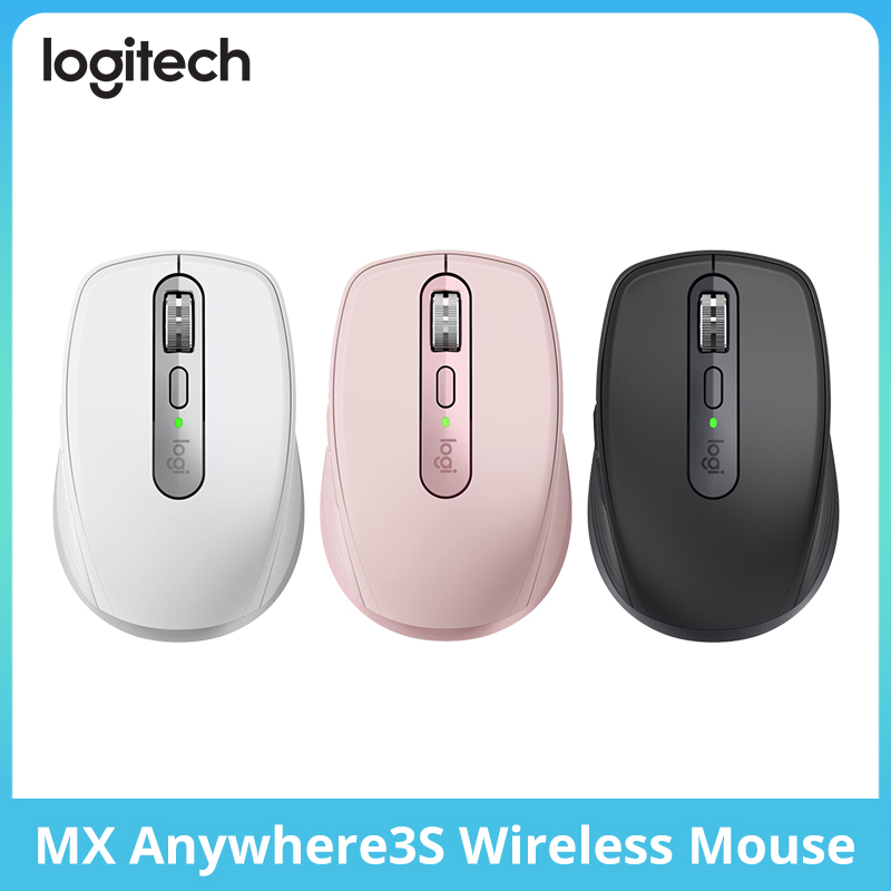 MX Anywhere 3S Logitech Master Series, Wireless Silent Bluetooth Mouse, Soft Sound Office Female Tablet
