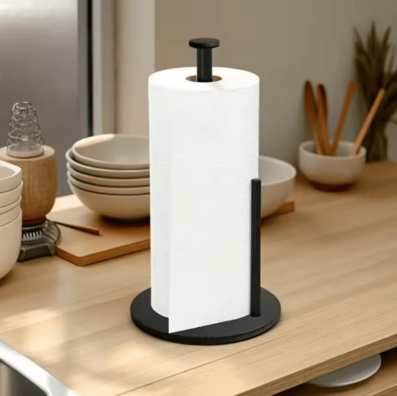 SteelGrip Kitchen Roll Holder Stainless Steel Kitchen Roll Holder Paper Towel Holder Weighted Base Countertop Organizer