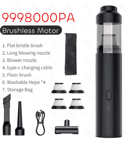 CENRR 2025 New Car Vacuum Cleaner 9998000PA Powerful Wireless Cleaner with Air Blower