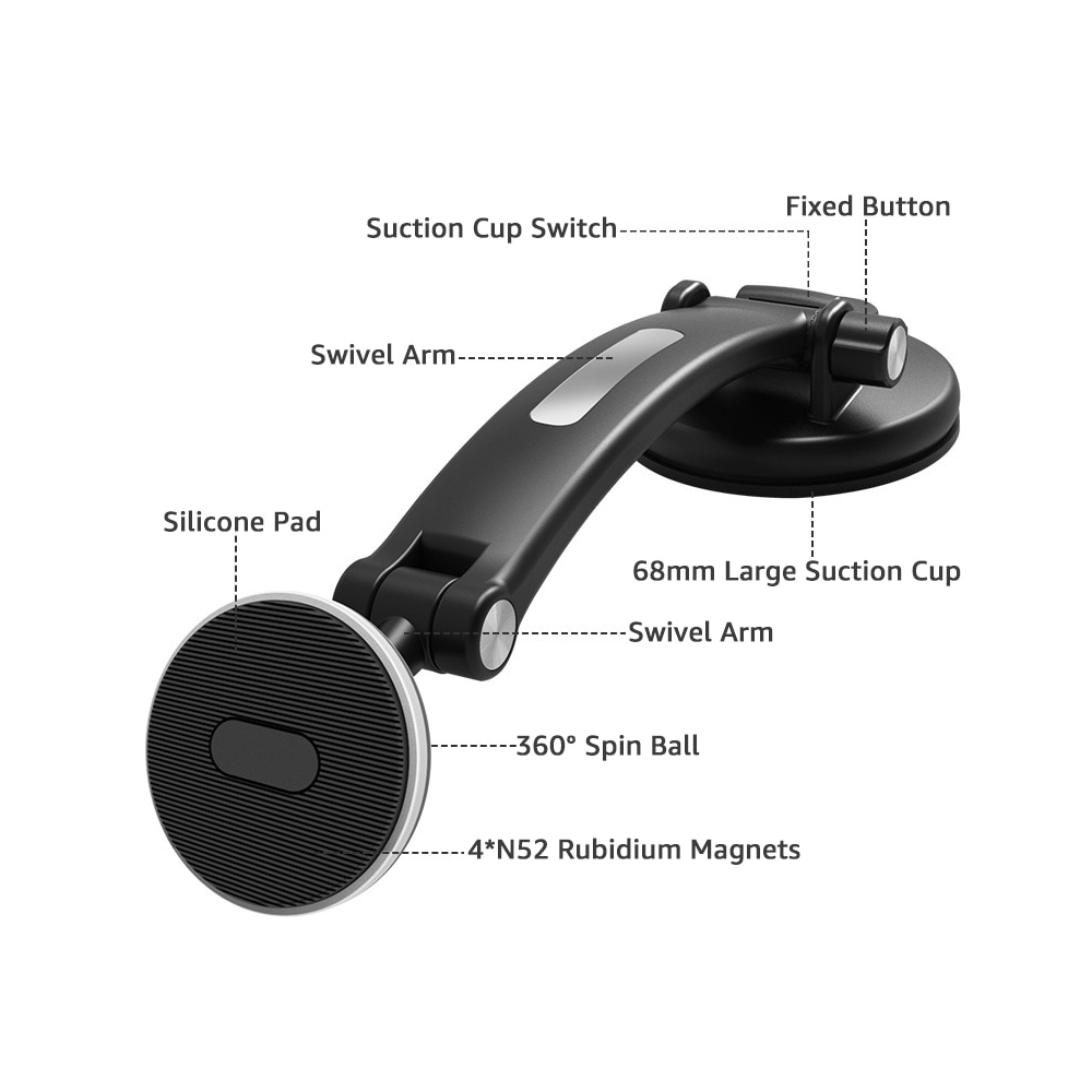 Universal Magnetic In-Car Phone Mount