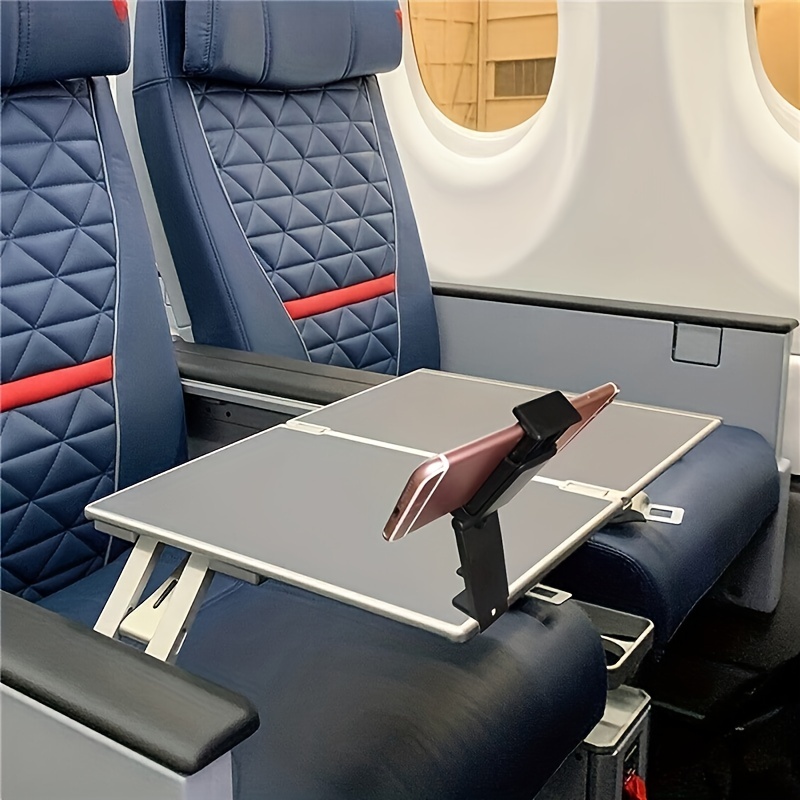 Foldable Hands-Free Airplane Phone Holder Travel Train Seat Cupboard Bar Cellphone Stand