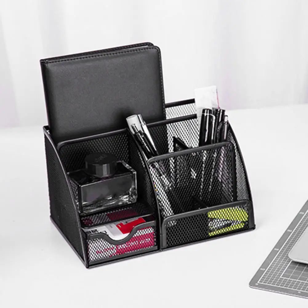 Metal Mesh Desktop Pen Organizer